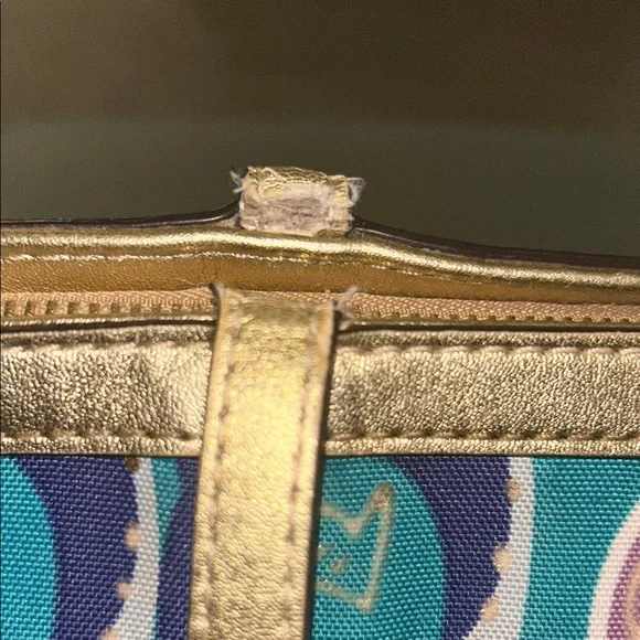 Coach Poppy C Graffiti with Gold Accents and gold tag EUC (see description) - Picture 9 of 12